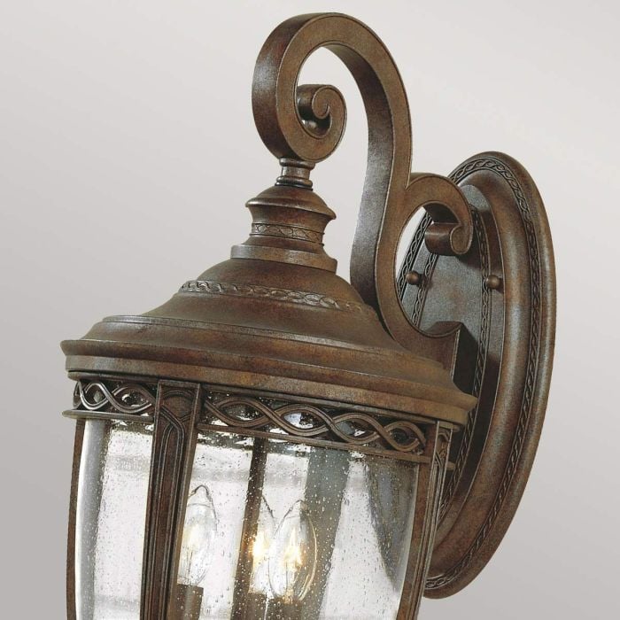 Elstead Lighting English Bridle 3 Light Large Wall Lantern - British Bronze