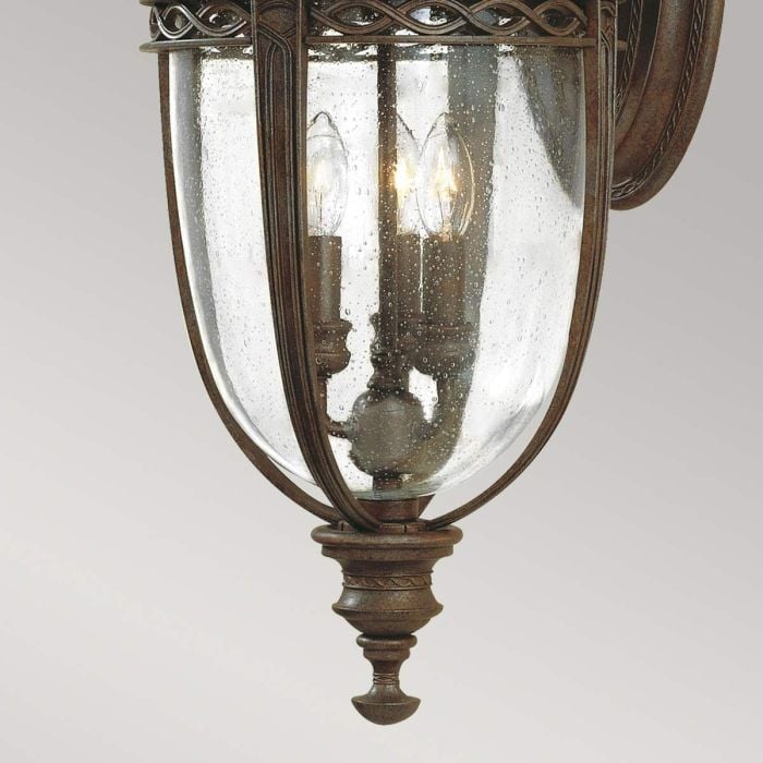Elstead Lighting English Bridle 3 Light Large Wall Lantern - British Bronze