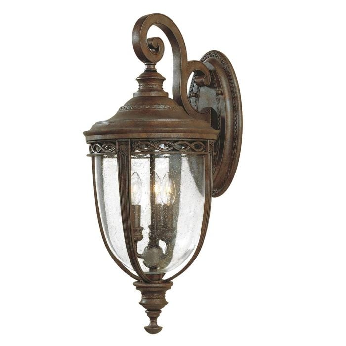 elstead lighting English Bridle 3 Light Large Wall Lantern - British Bronze