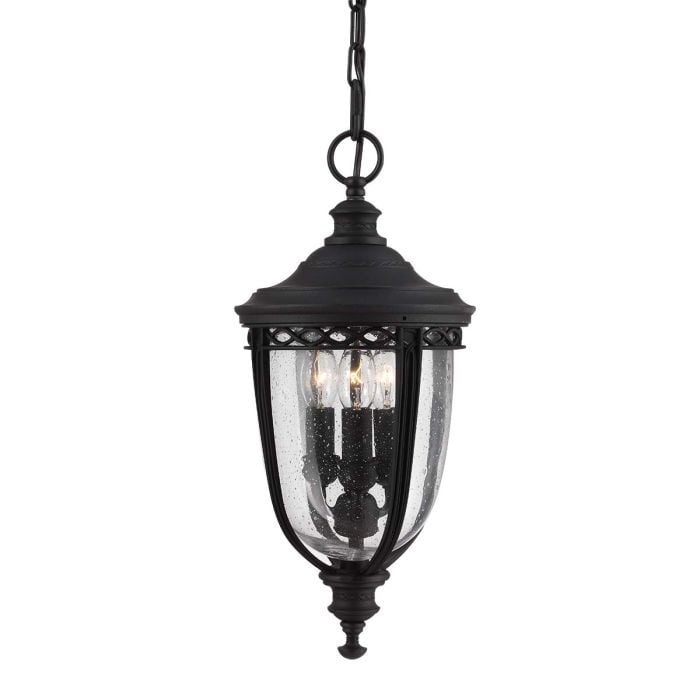 elstead lighting English Bridle 3 Light Medium Chain Lantern - Black