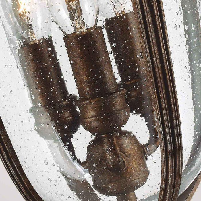 Elstead Lighting English Bridle 3 Light Medium Chain Lantern - British Bronze