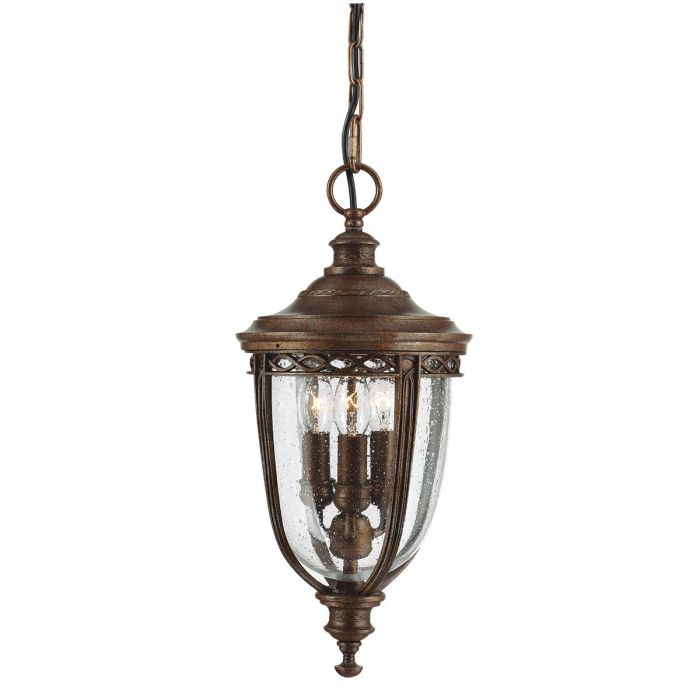 elstead lighting English Bridle 3 Light Medium Chain Lantern - British Bronze