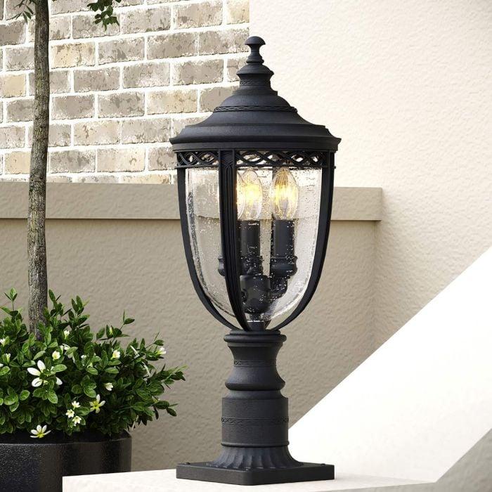 Elstead Lighting English Bridle 3 Light Medium Pedestal - Black