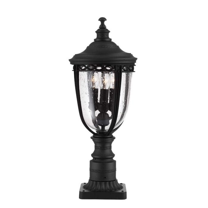 elstead lighting English Bridle 3 Light Medium Pedestal - Black