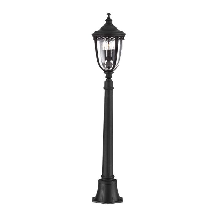 elstead lighting English Bridle 3 Light Medium Pillar Lantern - Black