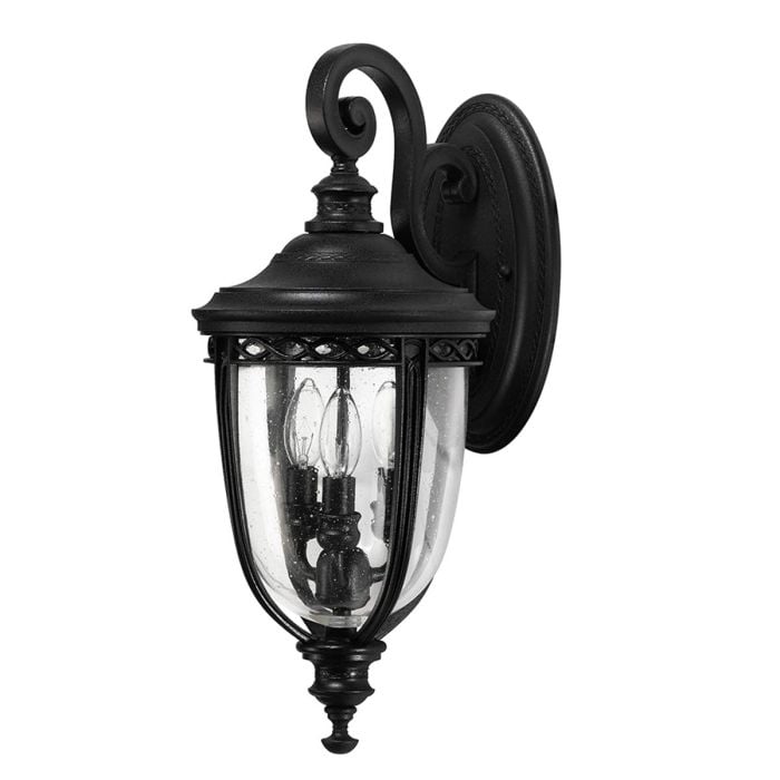 elstead lighting English Bridle 3 Light Medium Wall Lantern - Black