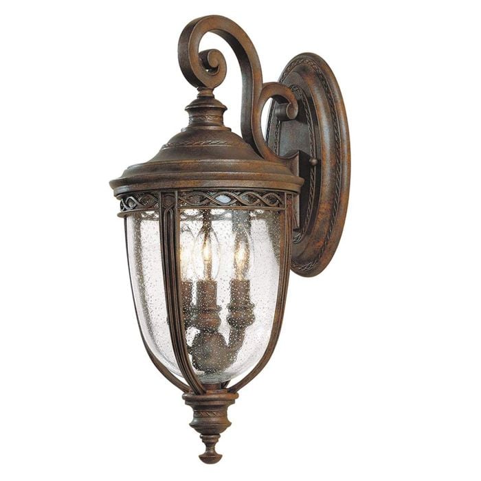 elstead lighting English Bridle 3 Light Medium Wall Lantern - British Bronze