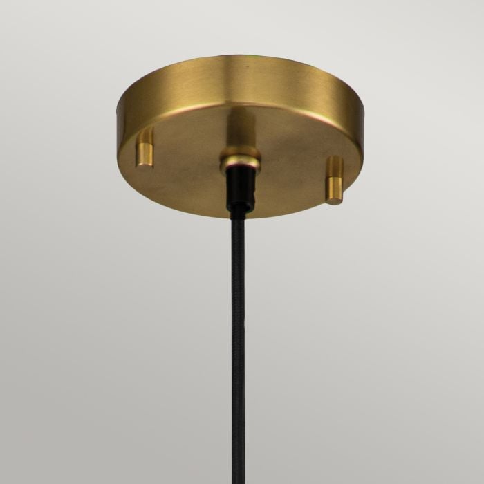 Elstead Lighting Etoile 1lt Small Pendant - Aged Brass And Gold Leaf