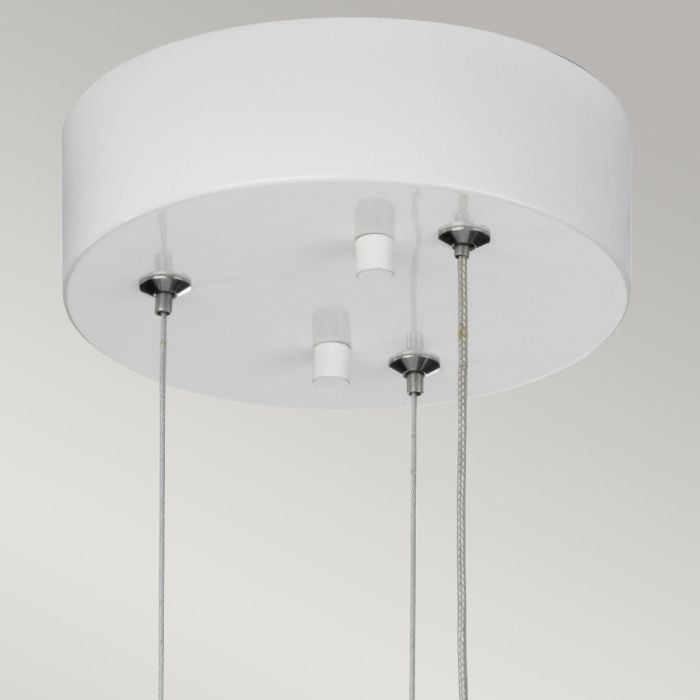 Elstead Lighting Europa 1 Light Medium LED Pendant - White Painted
