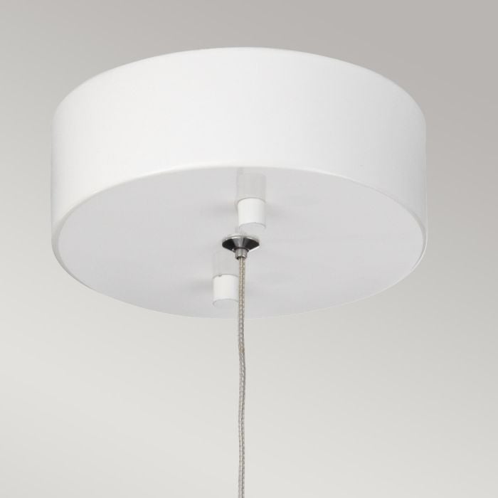Elstead Lighting Europa 1 Light Small LED Pendant - White Painted