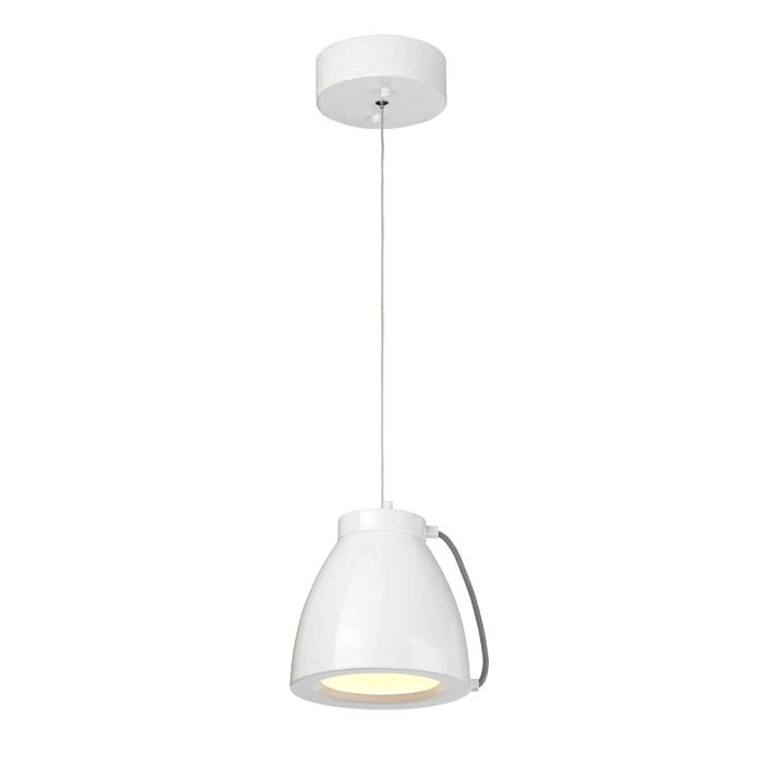 elstead lighting Europa 1 Light Small LED Pendant - White Painted