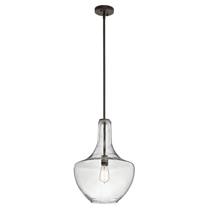 elstead lighting Everly 1 Light Medium Pendant - Olde Bronze