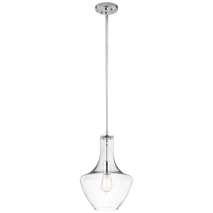 elstead lighting Everly 1 Light Small Pendant - Chrome