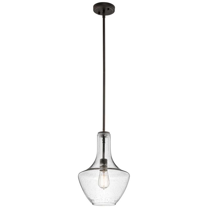 elstead lighting Everly 1 Light Small Pendant - Olde Bronze