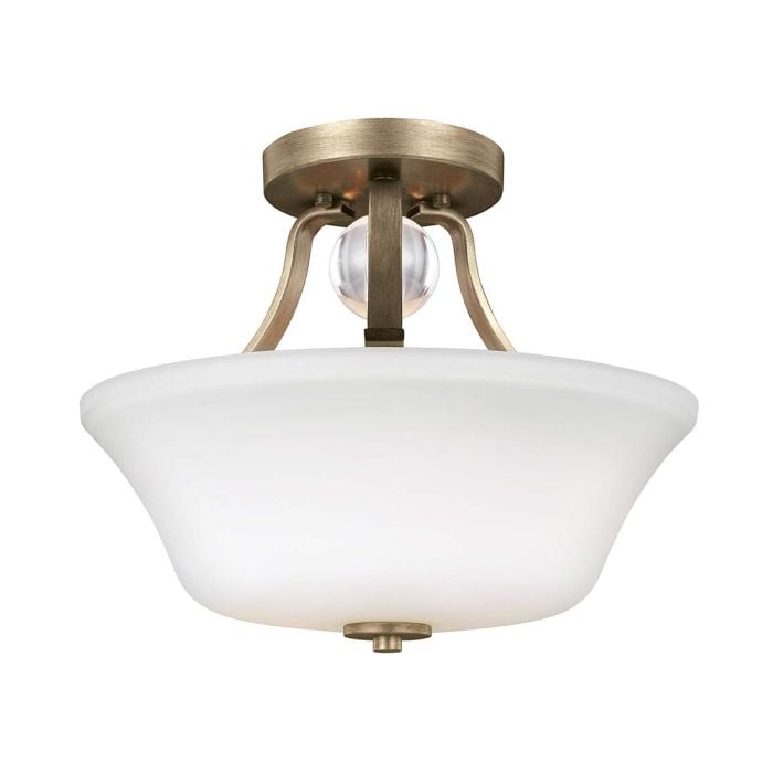 elstead lighting Evington 2 Light Semi-Flush - Sunset Gold