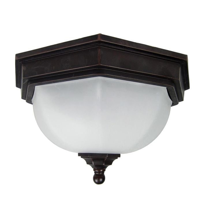 elstead lighting Fairford 1 Light Flush Lantern - Old Bronze