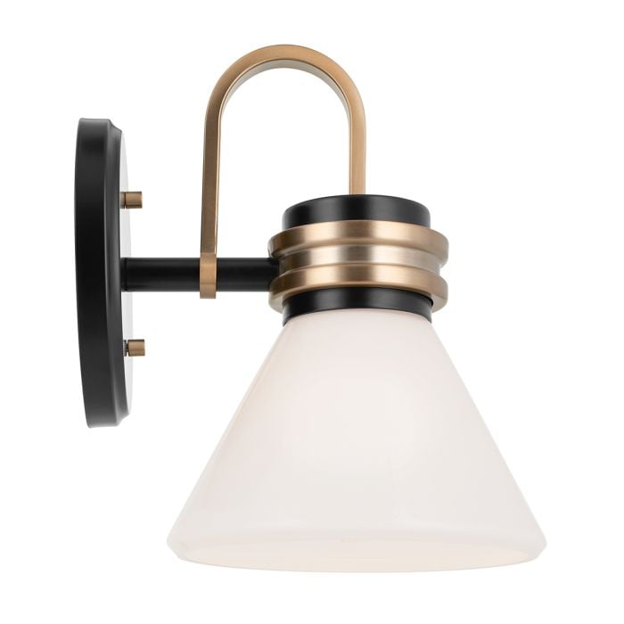 Elstead Lighting Farum 1 Lt Wall Light - Black With Champagne Bronze