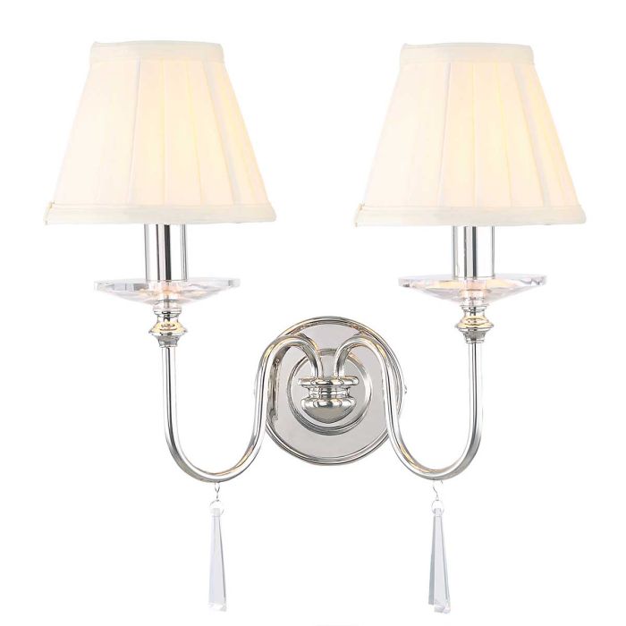 Elstead Lighting Finsbury Park 2 Light Wall Light - Polished Nickel
