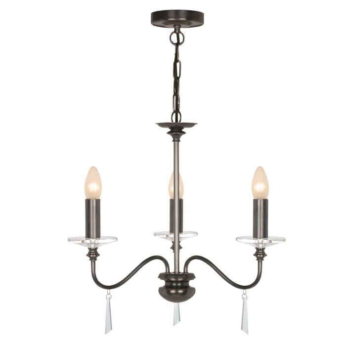elstead lighting Finsbury Park 3 Light Chandelier - Old Bronze