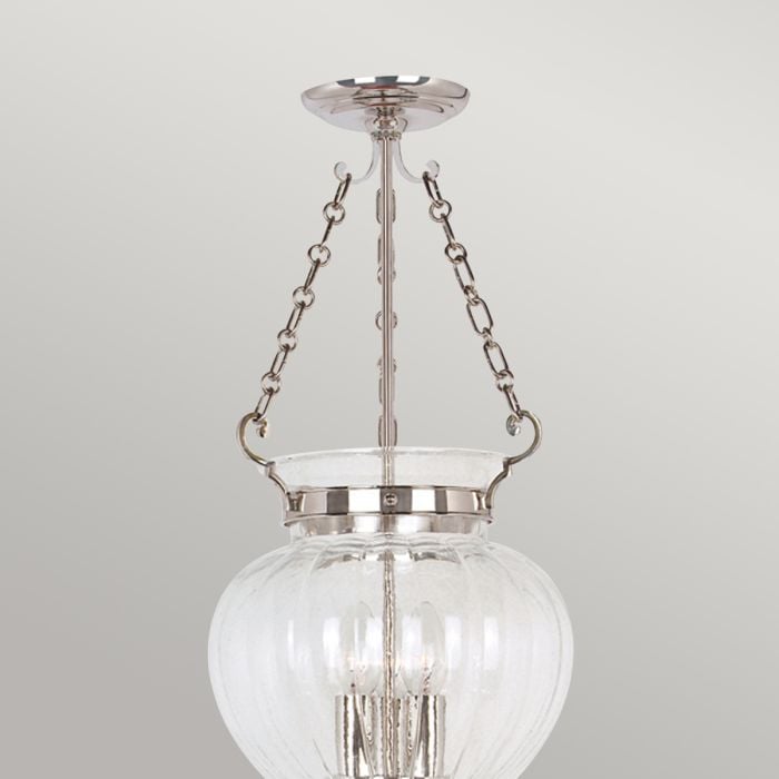 Elstead Lighting Finsbury Park 3 Light Medium Pendant - Polished Nickel
