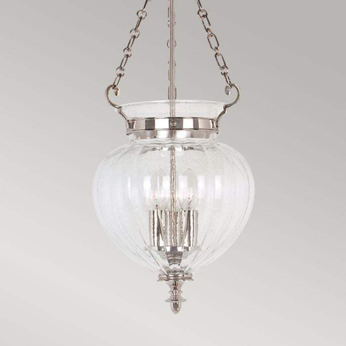 Elstead Lighting Finsbury Park 3 Light Medium Pendant - Polished Nickel