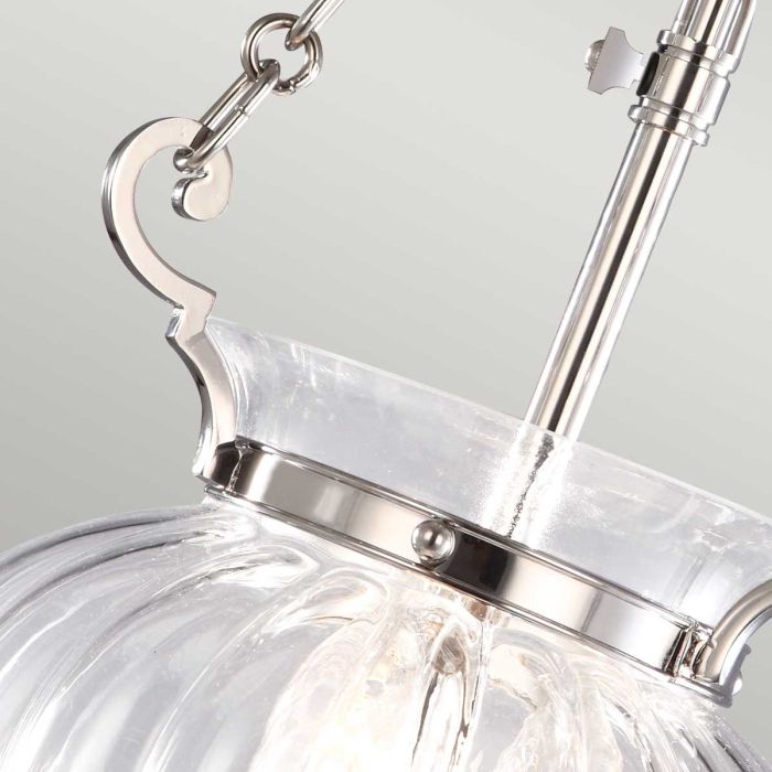 Elstead Lighting Finsbury Park 3 Light Small Pendant - Polished Nickel