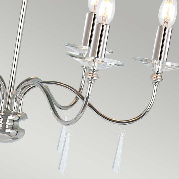 Elstead Lighting Finsbury Park 6 Light Chandelier - Polished Nickel