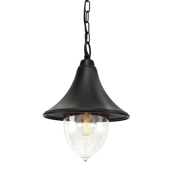 elstead lighting Firenze 1 Light Chain Lantern - Black