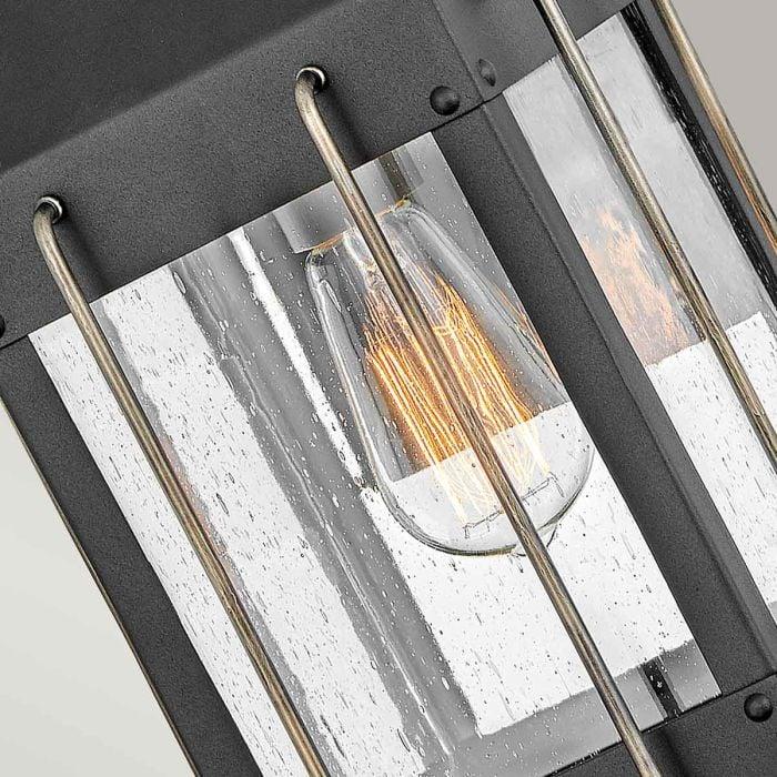 Elstead Lighting Fitzgerald 1 Light Small Wall Lantern - Textured Black With Burnished Bronze