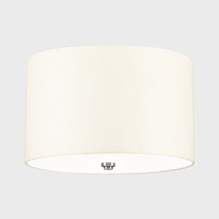 Elstead Lighting Fletcher 14" Flush - Polished Chrome With Ivory Shade