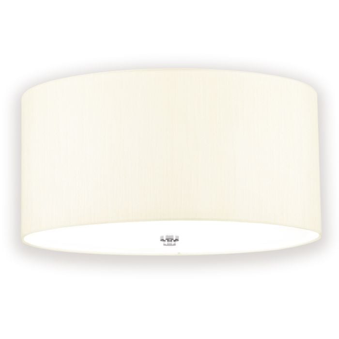 elstead lighting Fletcher 18" Flush - Polished Chrome with Ivory Shade