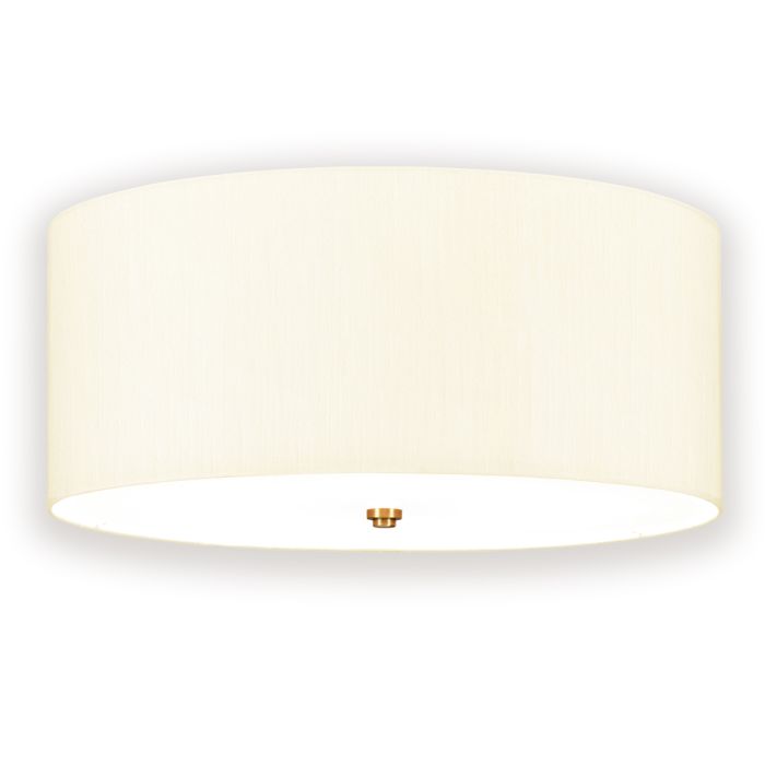 elstead lighting Fletcher 22" Flush - Aged Brass with Ivory Shade