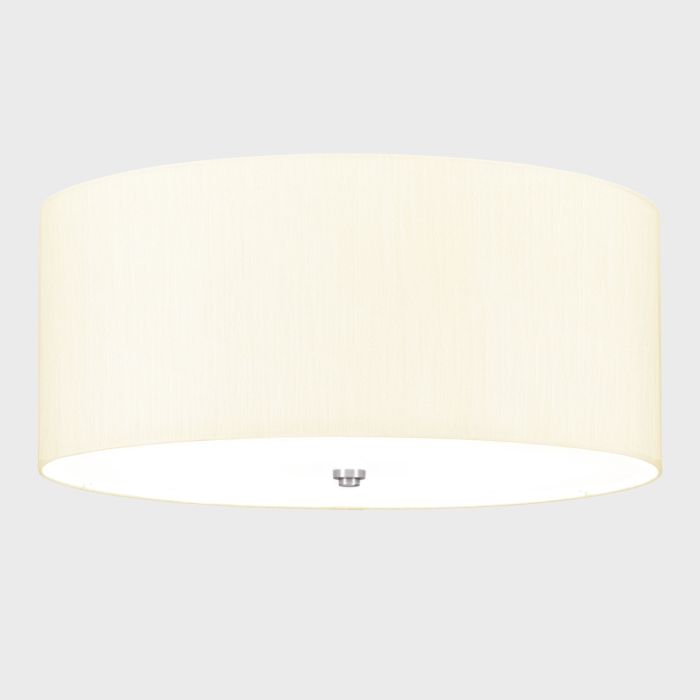 Elstead Lighting Fletcher 22" Flush - Polished Chrome With Ivory Shade