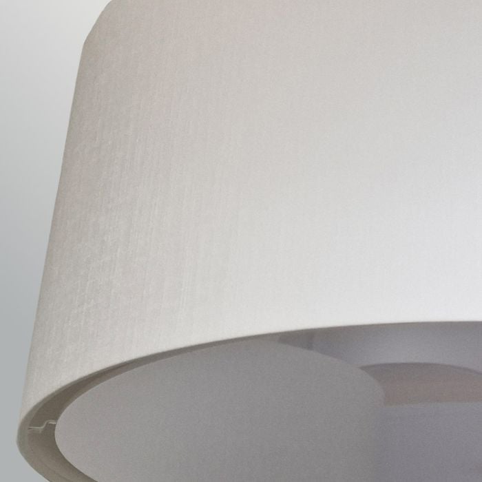 Elstead Lighting Fletcher 22" Flush - Polished Chrome With Ivory Shade