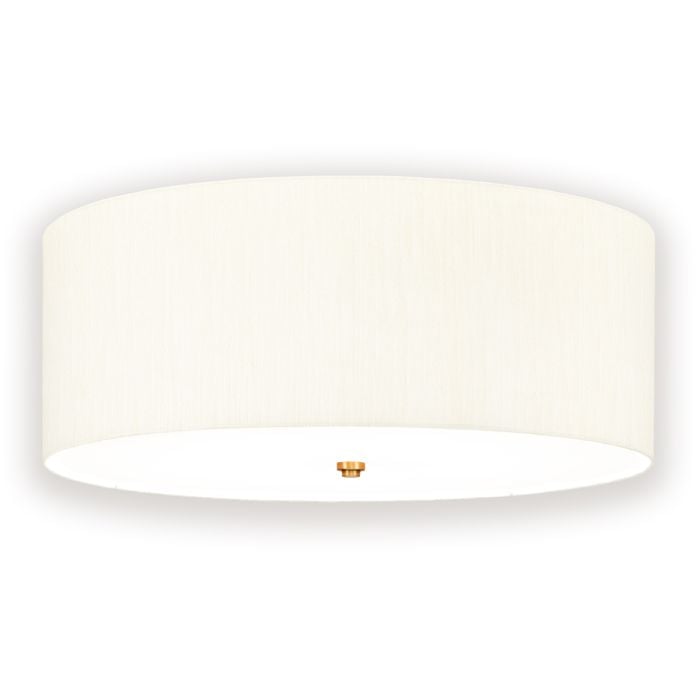 elstead lighting Fletcher 26" Flush - Aged Brass with Ivory Shade