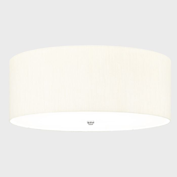 Elstead Lighting Fletcher 26" Flush - Polished Chrome With Ivory Shade