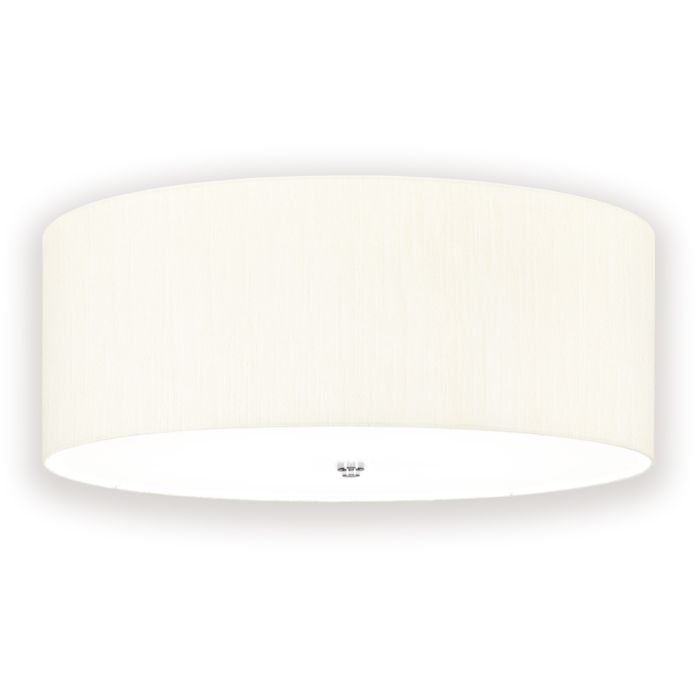 elstead lighting Fletcher 26" Flush - Polished Chrome with Ivory Shade