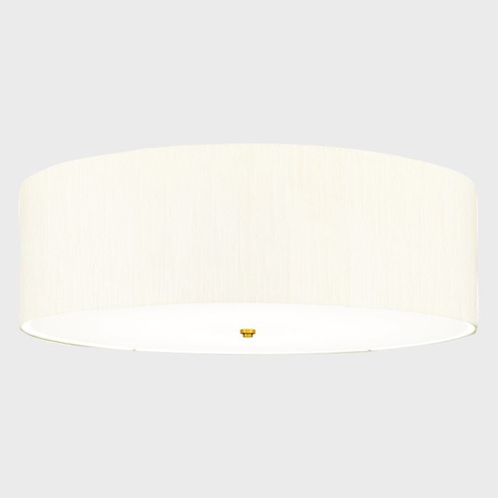 Elstead Lighting Fletcher 30" Flush - Aged Brass With Ivory Shade