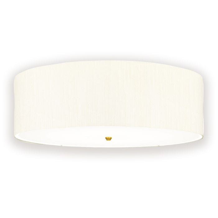 elstead lighting Fletcher 30" Flush - Aged Brass with Ivory Shade