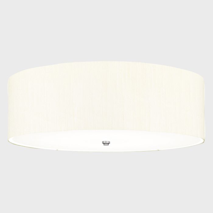 Elstead Lighting Fletcher 30" Flush - Polished Chrome With Ivory Shade