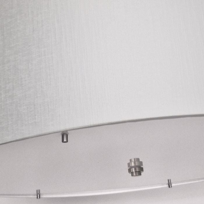 Elstead Lighting Fletcher 30" Flush - Polished Chrome With Ivory Shade