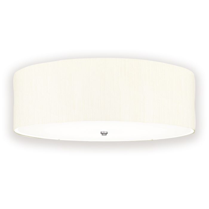 elstead lighting Fletcher 30" Flush - Polished Chrome with Ivory Shade