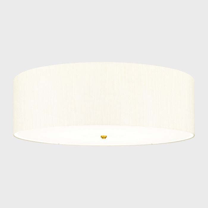 Elstead Lighting Fletcher 34" Flush - Aged Brass With Ivory Shade