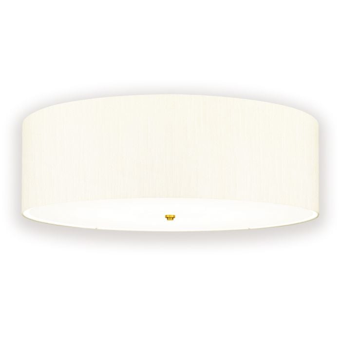 elstead lighting Fletcher 34" Flush - Aged Brass with Ivory Shade