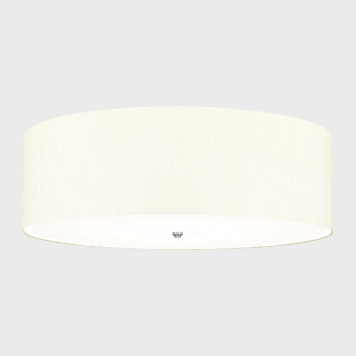 Elstead Lighting Fletcher 34" Flush - Polished Chrome With Ivory Shade