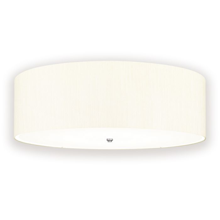 elstead lighting Fletcher 34" Flush - Polished Chrome with Ivory Shade