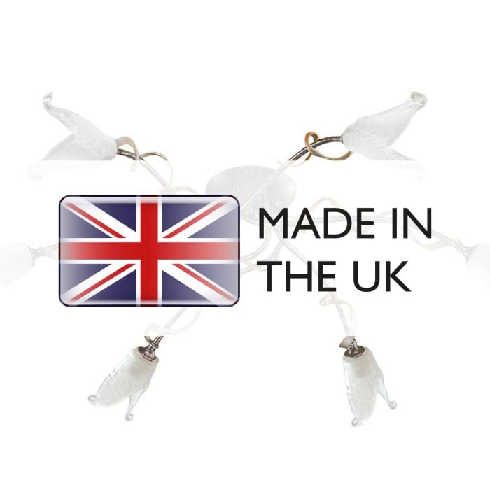 Elstead Lighting Fly 6 Light Semi-Flush - Black/Silver/Gold