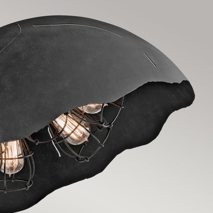 Elstead Lighting Fracture 5 Light Pendant - Weathered Zinc