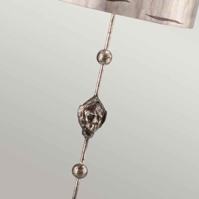 Elstead Lighting Fragment 1 Light Floor Lamp - Aged Silver