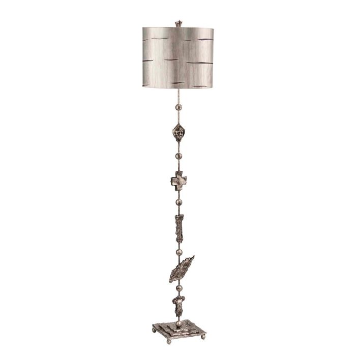 elstead lighting Fragment 1 Light Floor Lamp - Aged Silver